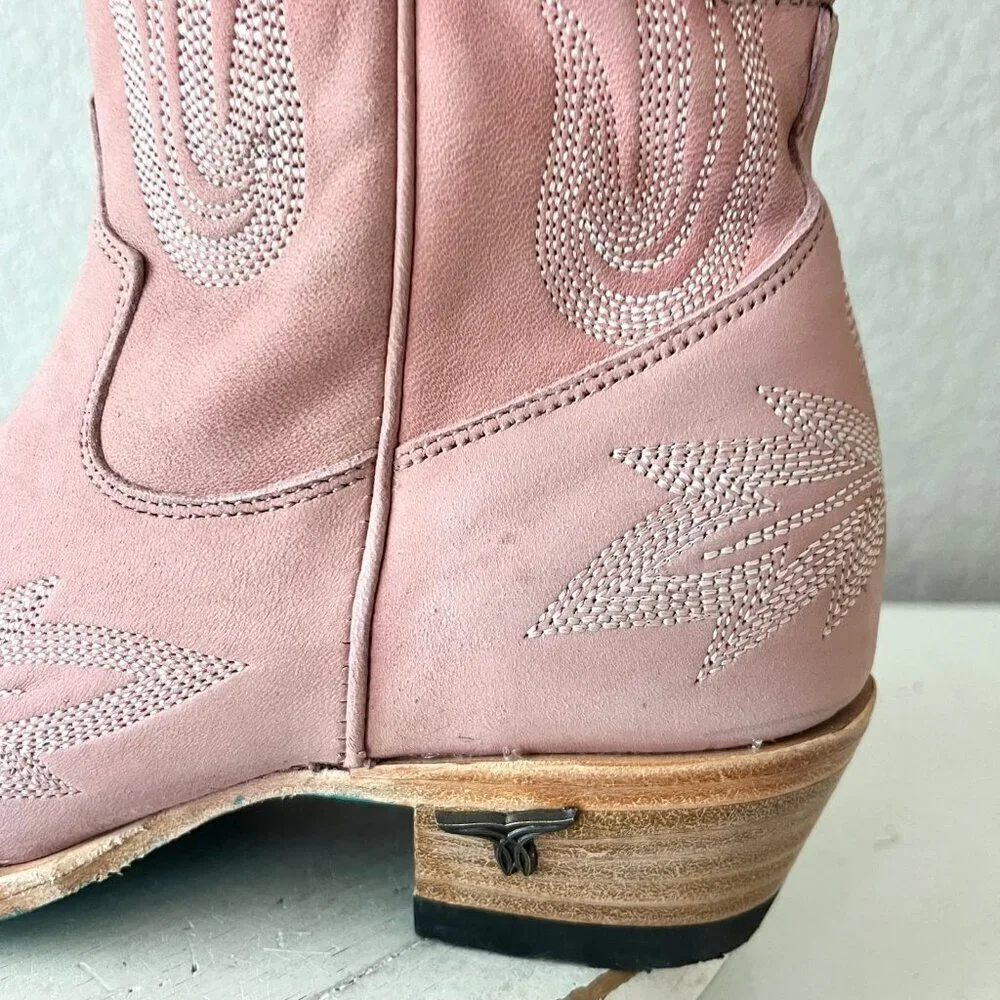 Lane LEXINGTON Over the Knee Womens Cowboy Boots 7.5 Pink Western Cowgirl Tall